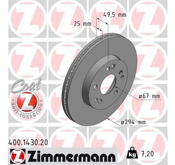 Brzdový kotouč ZIMMERMANN 400.1430.20