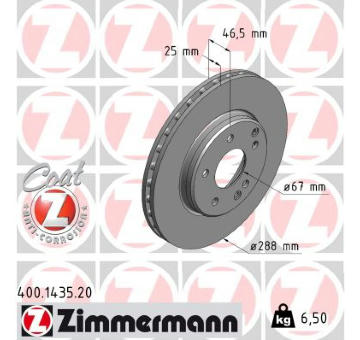 Brzdový kotouč ZIMMERMANN 400.1435.20