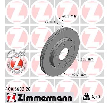 Brzdový kotouč ZIMMERMANN 400.3602.20