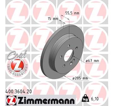 Brzdový kotúč ZIMMERMANN 400.3604.20