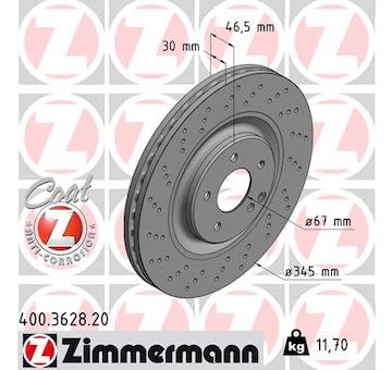 Brzdový kotouč ZIMMERMANN 400.3628.20