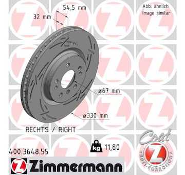 Brzdový kotouč ZIMMERMANN 400.3648.55