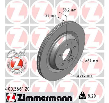 Brzdový kotouč ZIMMERMANN 400.3661.20