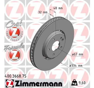 Brzdový kotouč ZIMMERMANN 400.3668.75