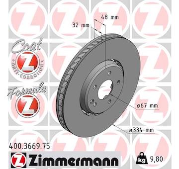 Brzdový kotouč ZIMMERMANN 400.3669.75