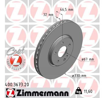 Brzdový kotouč ZIMMERMANN 400.3673.20