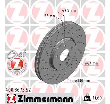 Brzdový kotouč ZIMMERMANN 400.3673.52