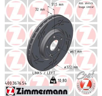 Brzdový kotouč ZIMMERMANN 400.3676.54