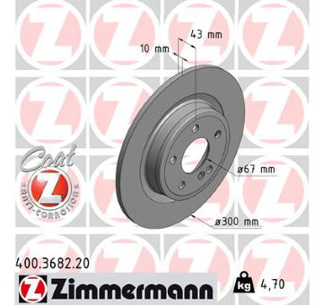 Brzdový kotouč ZIMMERMANN 400.3682.20