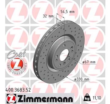 Brzdový kotouč ZIMMERMANN 400.3683.52