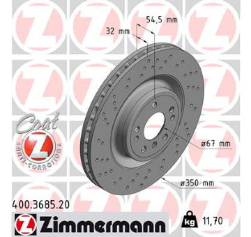 Brzdový kotouč ZIMMERMANN 400.3685.20