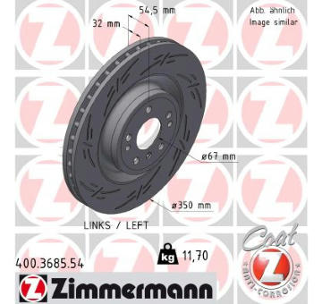 Brzdový kotouč ZIMMERMANN 400.3685.54