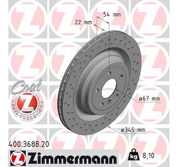 Brzdový kotouč ZIMMERMANN 400.3688.20