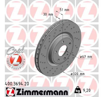 Brzdový kotouč ZIMMERMANN 400.3694.20