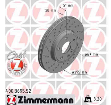 Brzdový kotouč ZIMMERMANN 400.3695.52