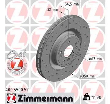 Brzdový kotouč ZIMMERMANN 400.5500.52