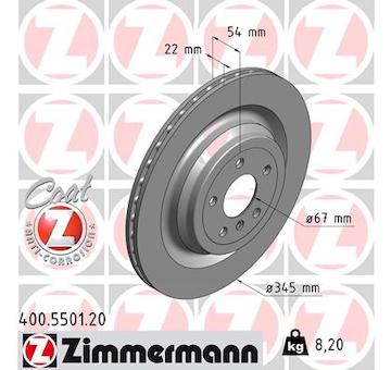 Brzdový kotouč ZIMMERMANN 400.5501.20