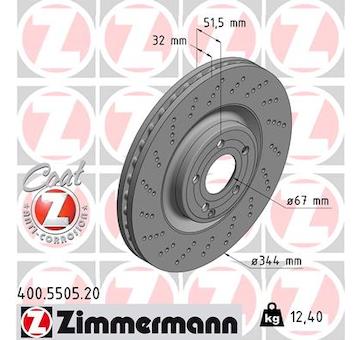 Brzdový kotouč ZIMMERMANN 400.5505.20