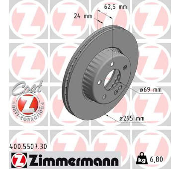 Brzdový kotouč ZIMMERMANN 400.5507.30