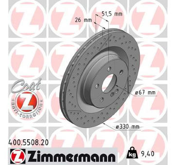 Brzdový kotouč ZIMMERMANN 400.5508.20