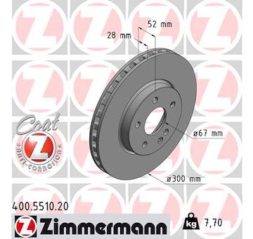 Brzdový kotouč ZIMMERMANN 400.5510.20