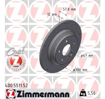Brzdový kotouč ZIMMERMANN 400.5511.52