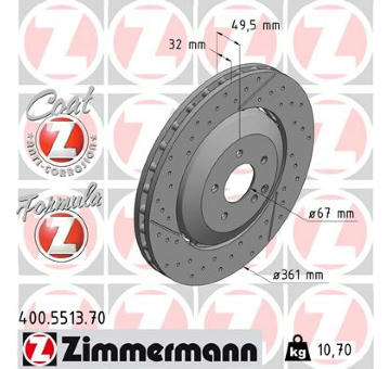 Brzdový kotouč ZIMMERMANN 400.5513.70