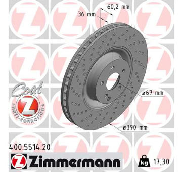 Brzdový kotouč ZIMMERMANN 400.5514.20