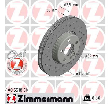 Brzdový kotouč ZIMMERMANN 400.5518.30