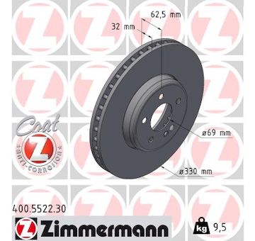 Brzdový kotouč ZIMMERMANN 400.5522.30