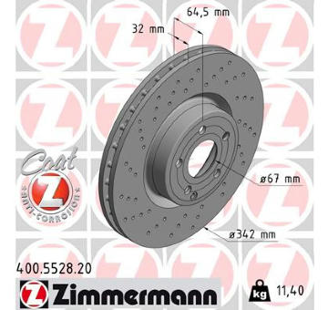 Brzdový kotouč ZIMMERMANN 400.5528.20