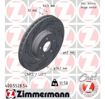 Brzdový kotúč ZIMMERMANN 400.5528.54