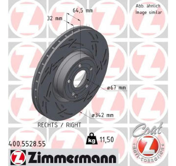 Brzdový kotúč ZIMMERMANN 400.5528.55