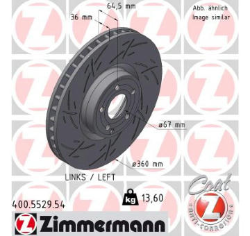 Brzdový kotúč ZIMMERMANN 400.5529.54