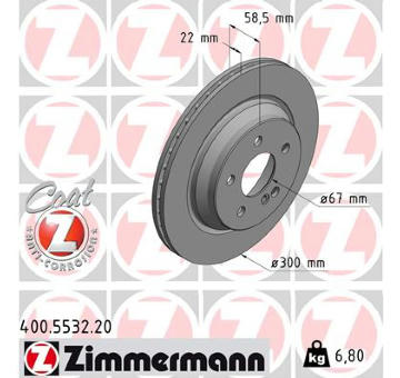 Brzdový kotouč ZIMMERMANN 400.5532.20