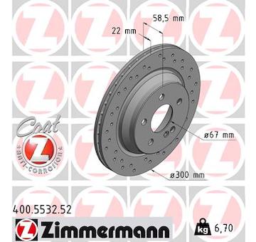 Brzdový kotouč ZIMMERMANN 400.5532.52