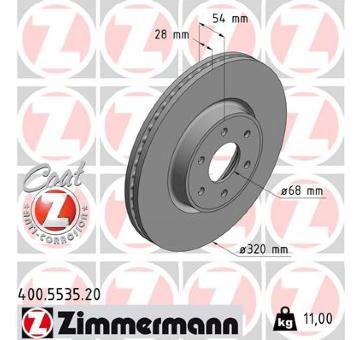 Brzdový kotouč ZIMMERMANN 400.5535.20