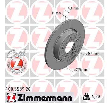 Brzdový kotouč ZIMMERMANN 400.5539.20