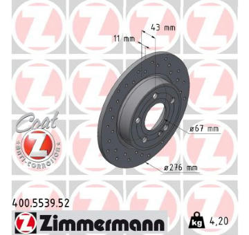 Brzdový kotouč ZIMMERMANN 400.5539.52
