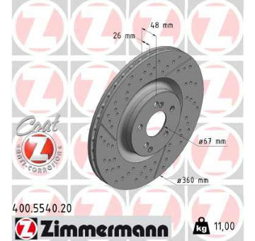 Brzdový kotouč ZIMMERMANN 400.5540.20