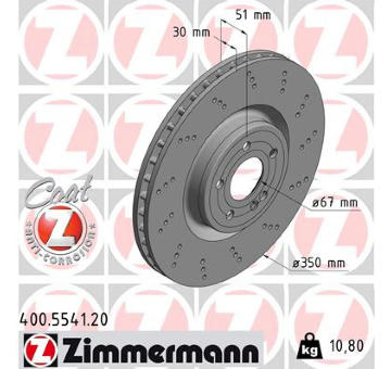 Brzdový kotouč ZIMMERMANN 400.5541.20