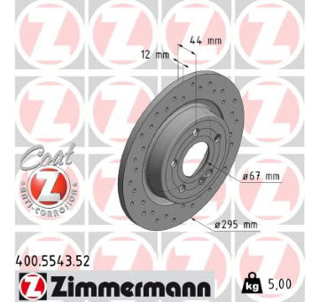 Brzdový kotouč ZIMMERMANN 400.5543.52