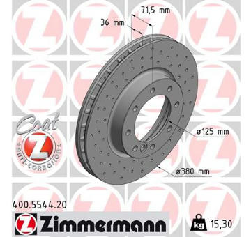 Brzdový kotouč ZIMMERMANN 400.5544.20