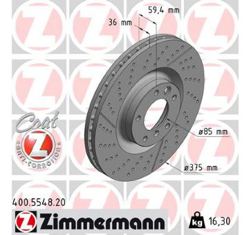 Brzdový kotouč ZIMMERMANN 400.5548.20