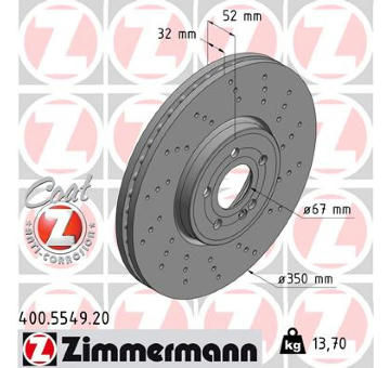 Brzdový kotouč ZIMMERMANN 400.5549.20