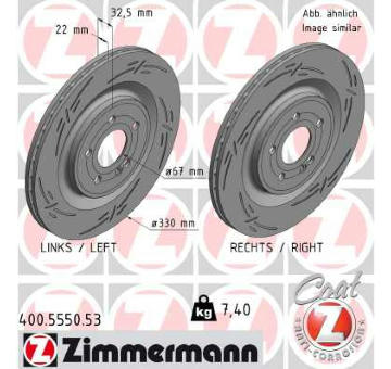 Brzdový kotouč ZIMMERMANN 400.5550.53