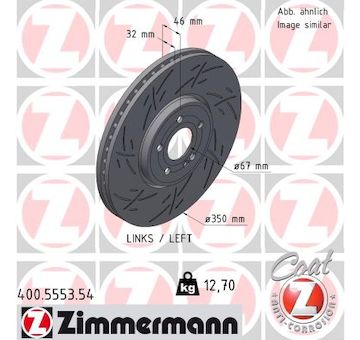 Brzdový kotouč ZIMMERMANN 400.5553.54