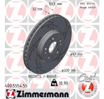 Brzdový kotouč ZIMMERMANN 400.5554.55