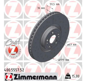 Brzdový kotouč ZIMMERMANN 400.5557.52