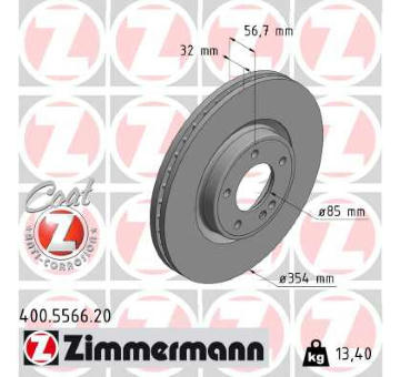 Brzdový kotouč ZIMMERMANN 400.5566.20